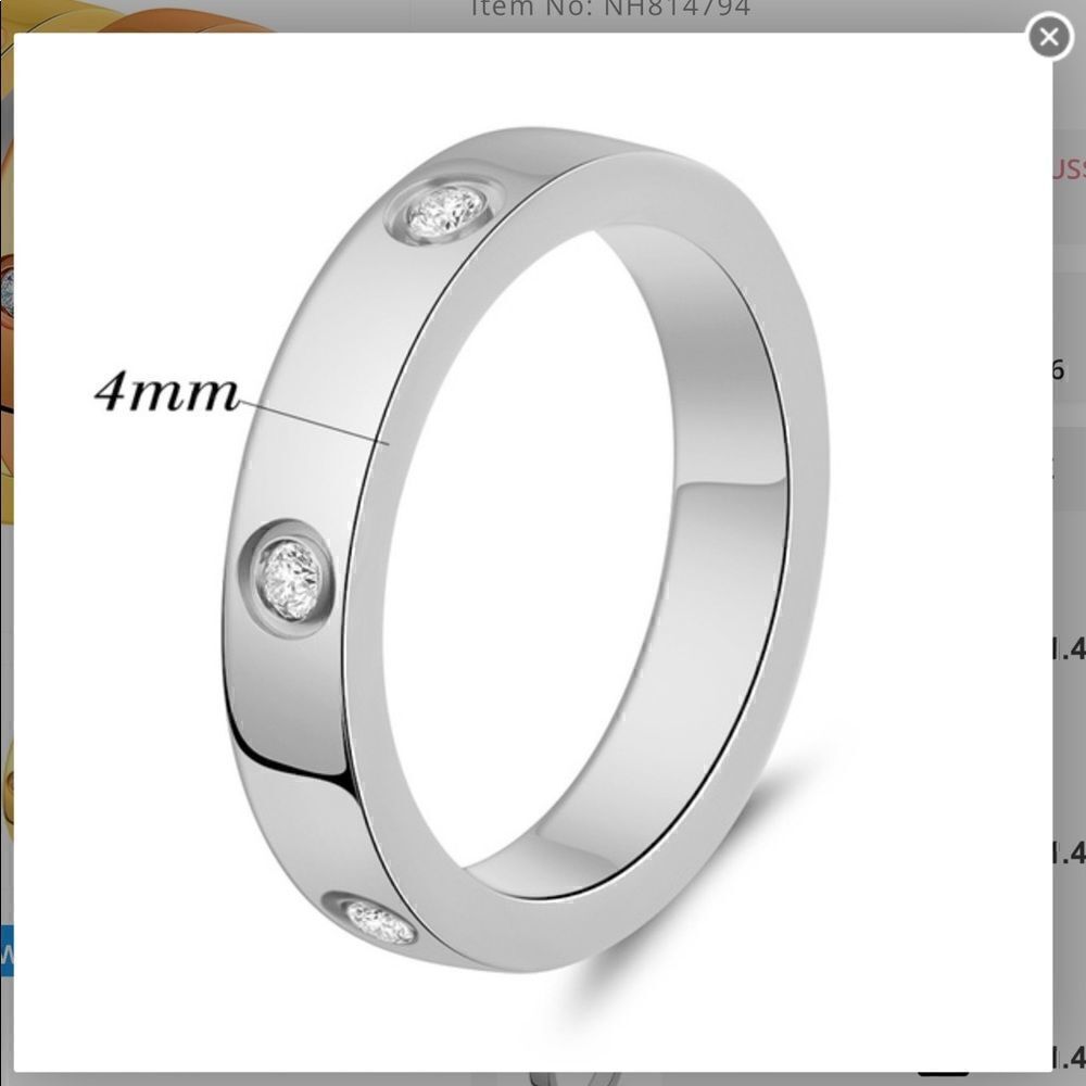 Beautiful Titanium CZ ring.   - Picture 3 of 3